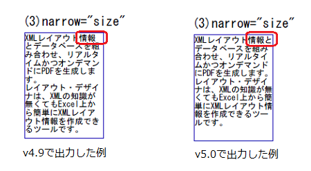図1.narrow属性をsizeに指定した場合の比較